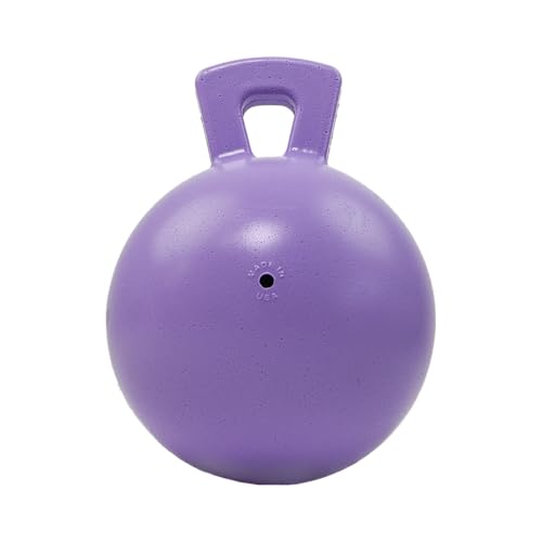 Jolly Pets, Tug-n-Toss, strapazierfähiger Hundespielball mit Griff, 20 cm/Größe L, Hellviolett