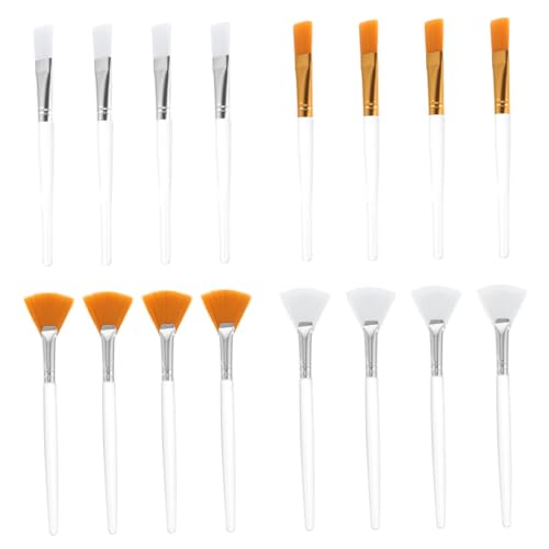 PATKAW 16 Piezas Cepillo De Máscara De Maquillaje Bálsamo Cepillo De Maquillaje De Abanico Esponja Fabricante Facial Resaltador Limpiador Sombra Paleta Delineador De Labios El Plastico