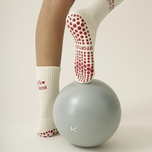 Image of Shapes Studio Half Calf Grip Socks, Cute Fruit Pilates Socks, Ruffle Socks, Non-Slip for Barre Yoga