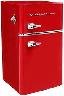 Frigidaire EFR840-RED 3.2 Cu Ft Red 2 Door Retro Bar Fridge with Side Bottle Opener