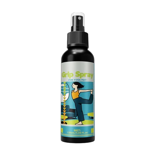 Spray limpiador para esterilla de yoga, 120 ml, ambientador antideslizante, desinfectante de almohadilla de gimnasio, agarre firme, suministros no pegajosos para entrenamiento, gimnasia, bóveda, roca