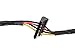 Monoprice Data Cable - 2 Feet - 4-pin MOLEX Male to 4X 15-pin SATA II Female Power Cable (Net Jacket)