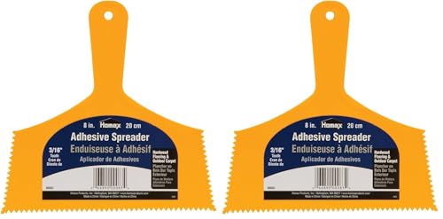 Image of Homax Adhesive Spreader, 8 inch, 3 /16 inch Tooth, Hardwood Flooring Spreader,Orange (Pack of 2)