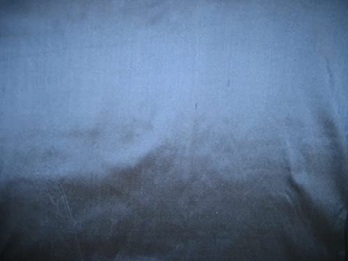 Tissu en soie bleu foncé terne Dupioni 100% soie naturelle pour création