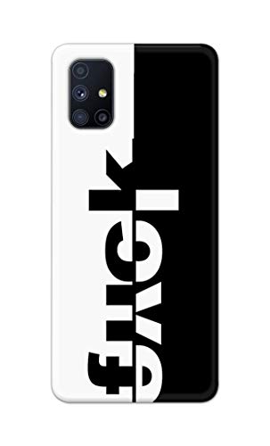 Image of PRINTFIDAA One Words Fukc Love Creative Art Innovative Wonderfull Printed Designer Hard Case for Samsung Galaxy M51, SM-M515F / DSN Back Cover -(e) RPM1003