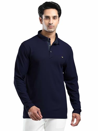 Image of STELLERS Men's Full Sleeve Polo T-Shirt | Feather Touch Feel | Odour Resistant | Wrinkle Free | Quick Dry | Stretchable | Lightweight | Anti-Static | UV Resistance | Anti-Microbial