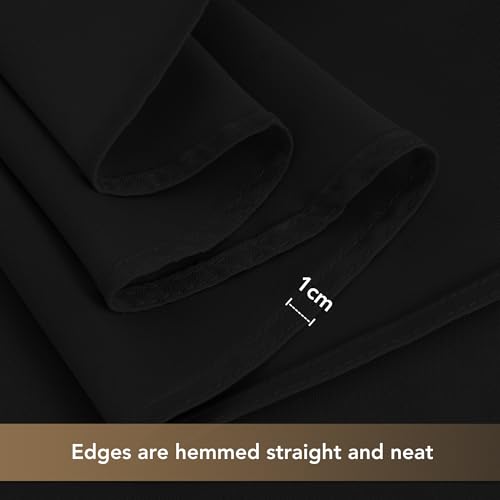 Image of sancua Black Round Tablecloth 132 Inch Diameter, 6 Pack - Circle Polyester Fabric Table Cloth for Wedding Party Reception Banquet Birthday, Washable Formal Table Cover (Fit 54-96 Inch Tables)