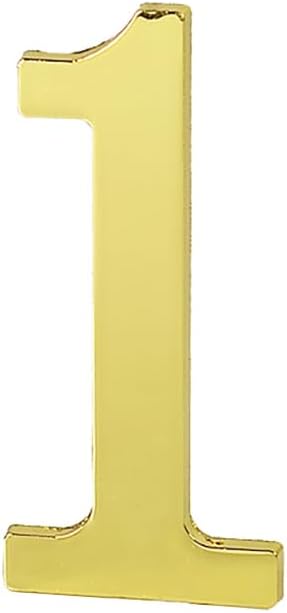 1 número de buzón de metal de 3 pulgadas, números de casa de aleación de zinc maciza para exteriores, números de dirección 3D autoadhesivos para