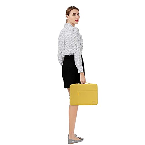 Image of MOSISO Laptop Case 13 inch, 13 inch Laptop Sleeve with Handle Compatible with MacBook Air 13 M4 M3 M2 M1 2025-2018 / Pro 13 M2 M1 2025-2016, Polyester Multifunctional Computer Bag, Yellow