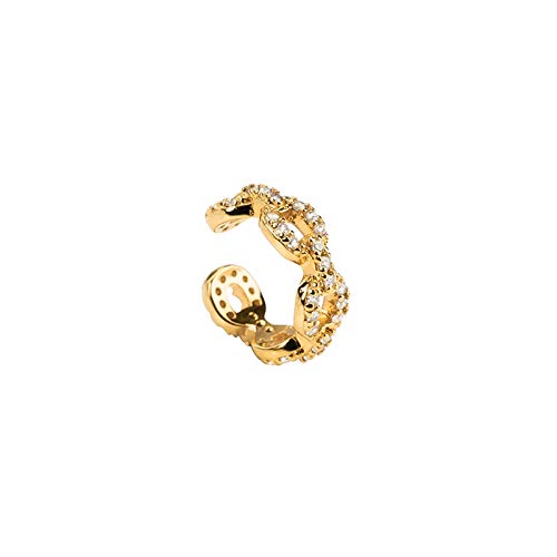 Piercing oreja argent 925 faux cartilage luxe en zircon brillant pour un style elegant sans trou