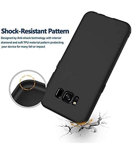Image of Mobile Back Cover Case for Samsung Galaxy S8 Plus (Silicone Case|CameraProtection|Black SC1510)