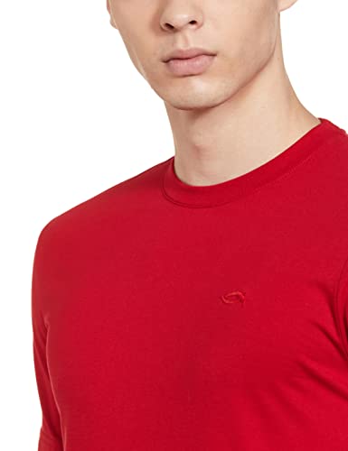 Image of Max Men's Cotton Regular Fit Half Sleeves Crew Neck Solid Lounge T-Shirt