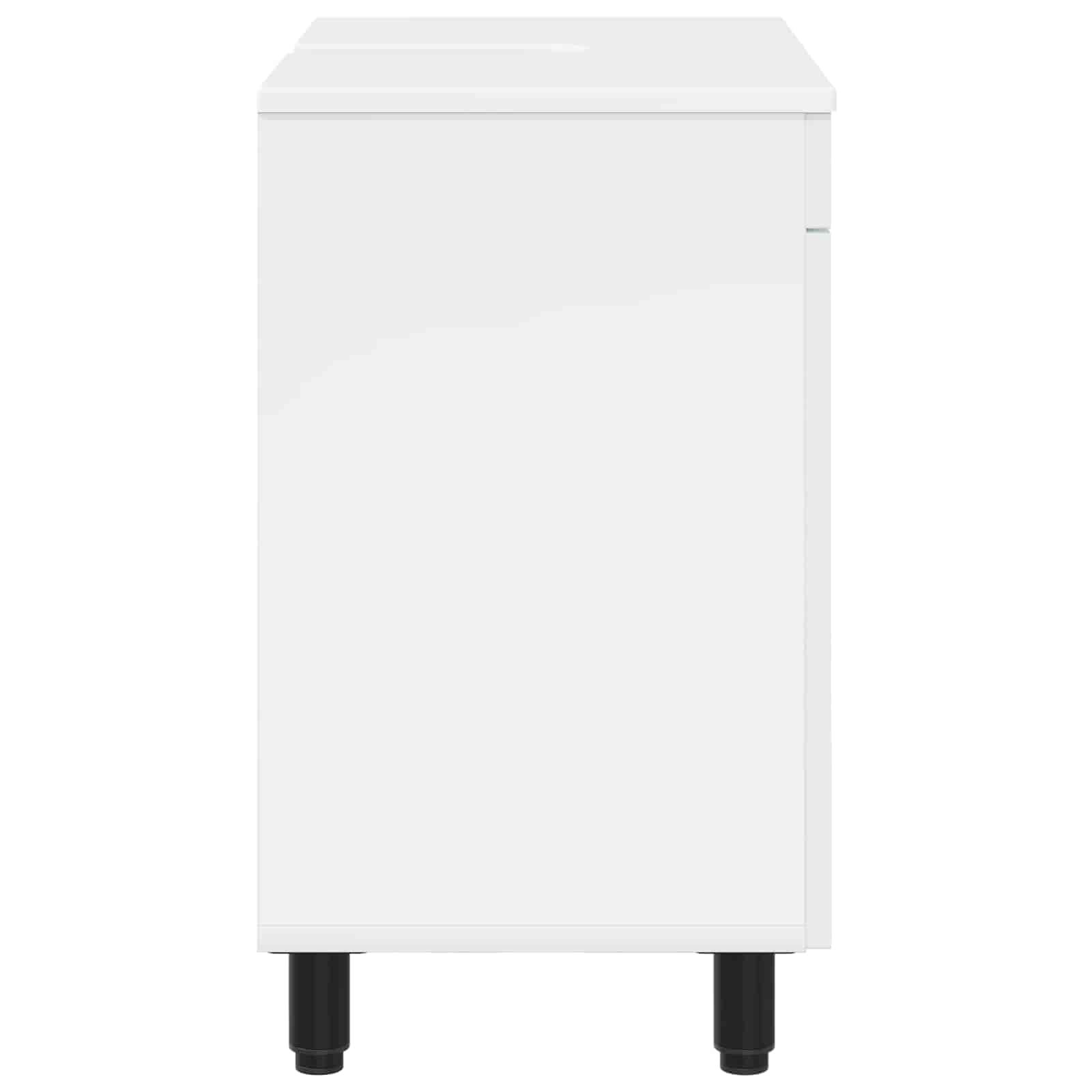 Mobile per lavabo in legno lucido, 60 x 35 x 60 cm, colore bianco