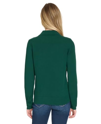 Image of Nautica Women's V-Neck Cable Polo Long Sleeve