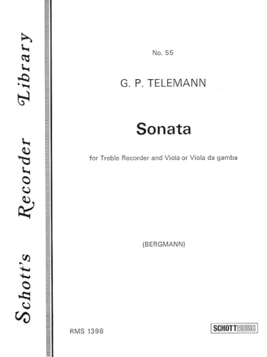 Sonata: from "Der getreue Musikmeister" No 9 and 10. treble recorder and viola (viola da gamba). Partition d'exécution.