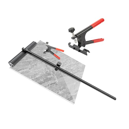 JAYGOVAN 36 Inch Manual Tile Cutter Porcelain Ceramic Tile Cutter with Hardened Tungsten Carbide Cutting Wheel Anti-Skid Base Pulley Base Lightweight for Professional Installers or Beginners
