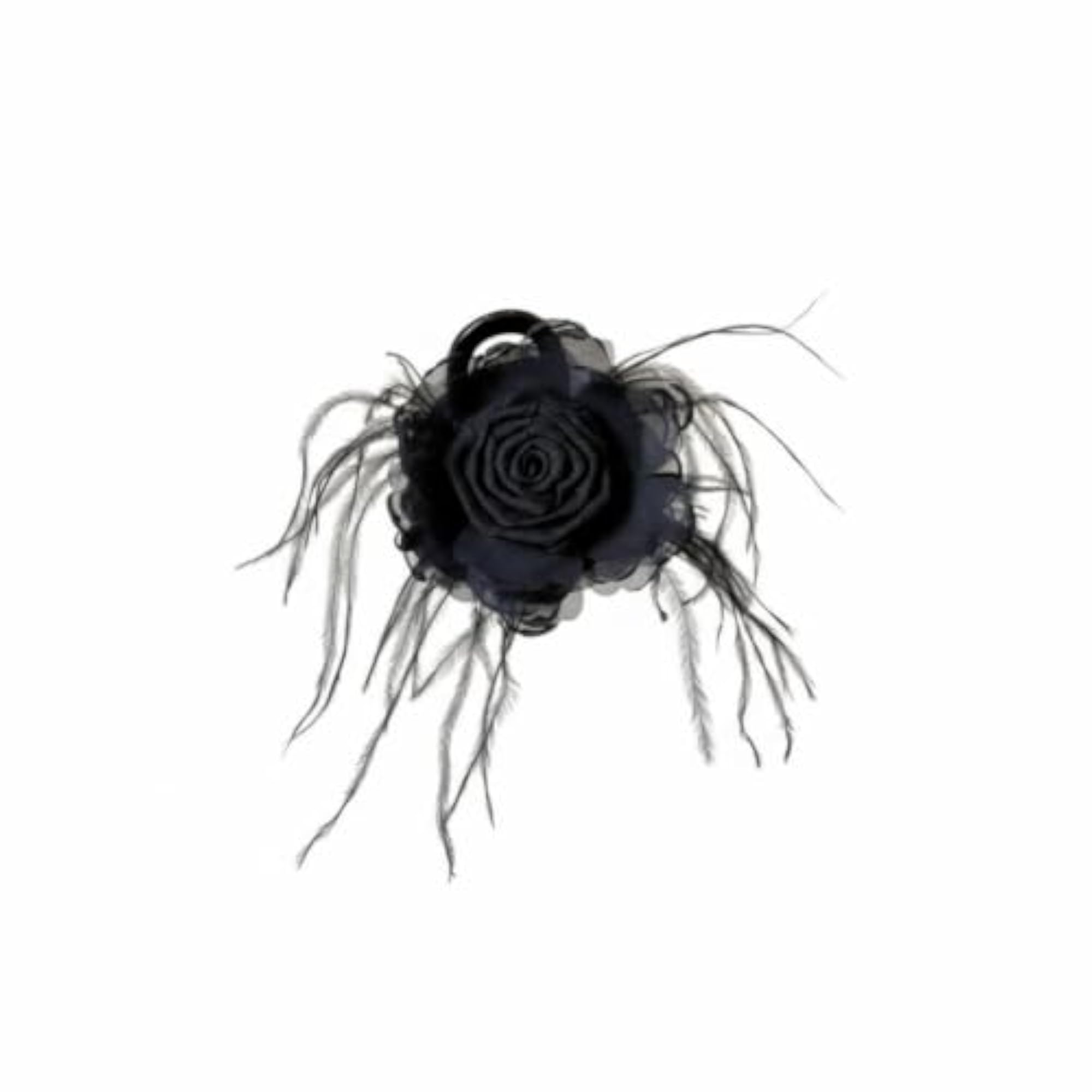 Feather Barrette Hair Claw Clip for Elegant Updos