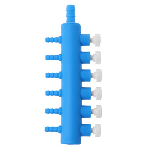 LANDUM Control Valve Air Pump Aquarium Fish Tank Plastic Garden Water Tube Volume - 6 Valve