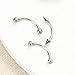 ZYTAIJEW 2pcs 16G 8mm G23 Titanium Internally Threaded 3mm Ball Helix Earrings Eyebrow Lip Navel Barbell Body Piercing