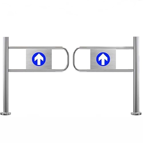 Barrière de sécurité robuste – Double porte à ressort pour entrée/sortie d'entrepôt, design push-only – idéal pour une utilisation en intérieur et en extérieur, accès sécurisé aux piétons