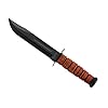 Ka-Bar 1220 US Army Straight Edge Fighting/Utility Knife with Leather Sheath , Beige, 7" Blade
