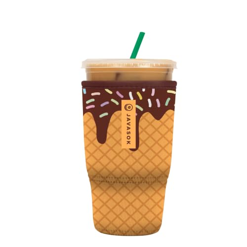 Sok It JavaSok Iced Coffee & Cold Soda Insulated Neoprene Cup Sleeve (I Scream You Scream, Large: 30-32oz)