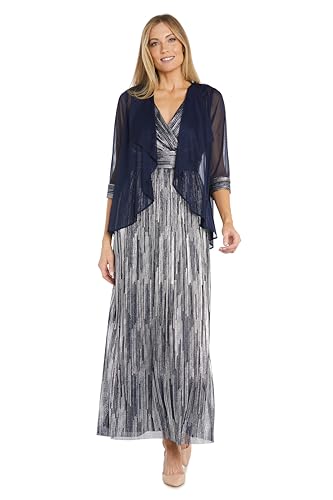 R&M Richards Women's 2pc Long Formal Evening Dress