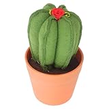 Rangement efficace pour aiguilles : offre une solution pratique pour ranger vos aiguilles et épingles, garantissant un espace de travail propre et ordonné. (faux cactus en pot de fleurs, porte-épingles à cheveux)