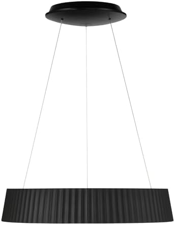 GEORGE KOVACS P8130-66A-L Star Gate LED Pendant, 1-Light, 45 Total Watts, 4.5-in H x 23.5-in W, Coal Black