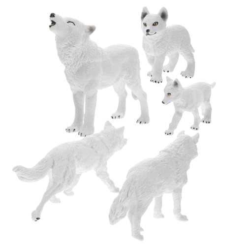 Figurines de loup réalistes Mikikit en plastique pour collection et décoration