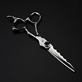 TTOOGO Professionelle Haarschere mit welligem Klingendesign - 6,0 Zoll 440 ° C Stahlsalonschere mit...