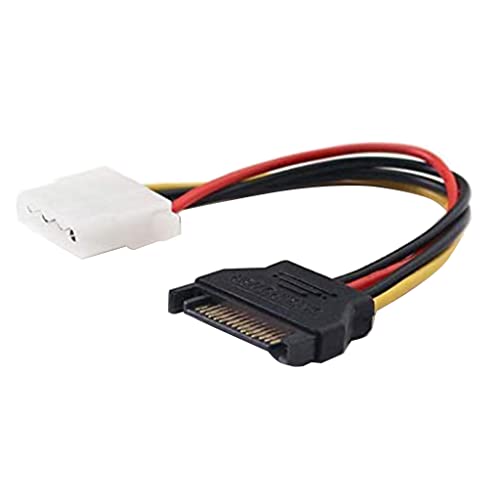Cable adaptador 4Pin a SATA 15 Pin 18 cm miniatura 5