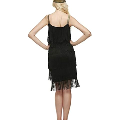 JLTPH Vestido de Flecos Flapper del Partido cóctel Cover