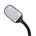 Lavish Home LED Floor Lamp - Full Spectrum Natural Sunlight Lamp with Bendable Neck - Dimmable Reading, Craft, and Esthetician Light (Black)