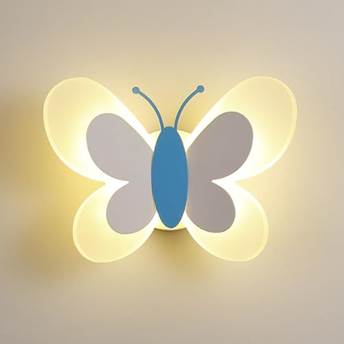 LIGKIN Applique Murale LED 16W Lampe Murale Créative Papillon Appliques Moderne Lumière Chaude Acrylique Veilleuse Chevet pour Chambre Enfant Couloir Escalier