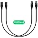 J&D XLR Kabel, XLR Stecker 3-Polig auf 5-Polig & männlich zu weiblich Audio Adapter, 2er-Pack 5-Poliges auf 3-Poliges DMX Beleuchtungskabel, 30 cm