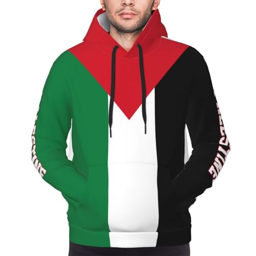 Palestine Flag Palestinian Patriotic Men Hoodies Sweatshirt Drawstring Pullover Outerwear Pride Hood2