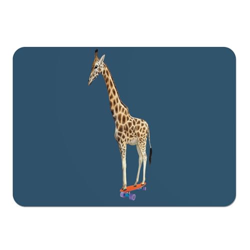 Set de table liège anti rayure lot de 4 napperons lavables bleus girafe skate