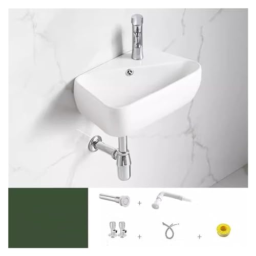 Mini lavabo d'angle en céramique mural pour petit espace