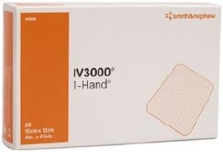 Smith & Nephew IV3000 Transparent Dressings 4x4 3/4, Pack of 10 Dressings, #4008 by IV3000