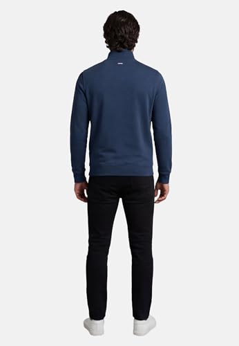 U.S. POLO ASSN. Męska bluza dresowa (S-XXL) ze stójką, zamkiem błyskawicznym, kieszeniami bocznymi i lekką podszewką P020, granatowo-czerwony, L