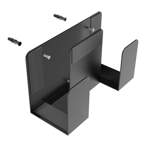 Rack Almacenamiento Montaje En Pared Metal para Computadoras Portátiles Y Tabletas 2 Capas Estante Pared Metal Sostiene Dispositivos hasta 4 Cm Espesor