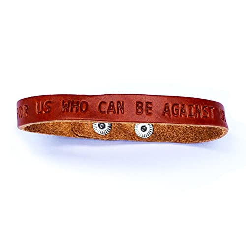 FORGIVEN JEWELRY God Is For Us Romans 8:31 (emsm-new) Small Leather Bracelet