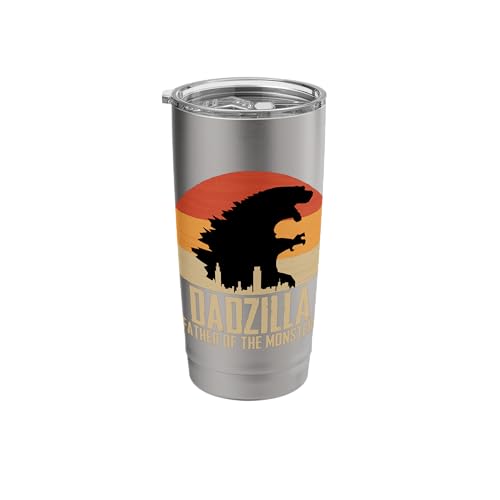 Dinosaur Dad Monsters Father's Day Dadzilla Dino Sunset Stainless Steel Insulated Tumbler