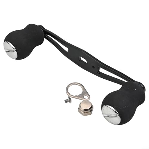 BlesConi Mango de carrete de aleación de aluminio con perilla antideslizante de EVA para carretes Daiwa y para carretes Abu Garcia, manivela simple o doble