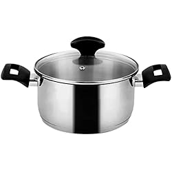 Cazuelas Induccion Fagor Fagor Alaia Cazuela Inducción 24 cm, 4,5 litros Acero Inoxidable 18/10, Tapa de Cristal, Fondo Difusor de Triple Capa, Apto para Todas Las Cocinas, Vitrocerámica, Gas, Lavavajillas