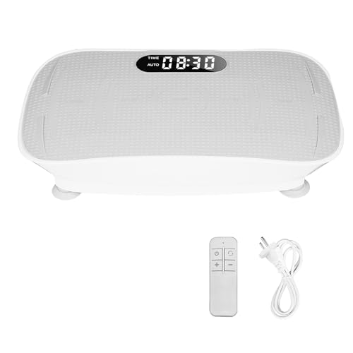 EIGFOH Plataforma Vibratoria con Pantalla LCD, 10 Niveles, 6 Programas, Altavoz Bluetooth, Base Antideslizante 3D, para Ejercicio en Casa