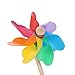 Mr. Pen Rainbow Flower Pinwheels - 10 Pack, Wind Spinners for Yard & Garden, Kids' Party Favors