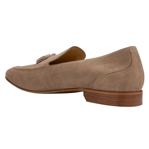 FSJ Men's Vintage Tassel Casual Loafers Slip-On Dress Shoes Fashion Soft Suede Luxury Evening Dress Suit Footwear Size 4-16 US4