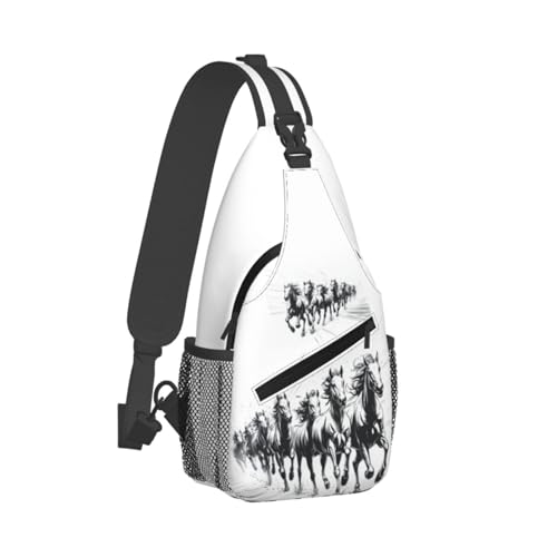 Image of Crossbody Bag Horse 2 Sling Bag Backpack Chest Bags Shoulder Bag for Women Men